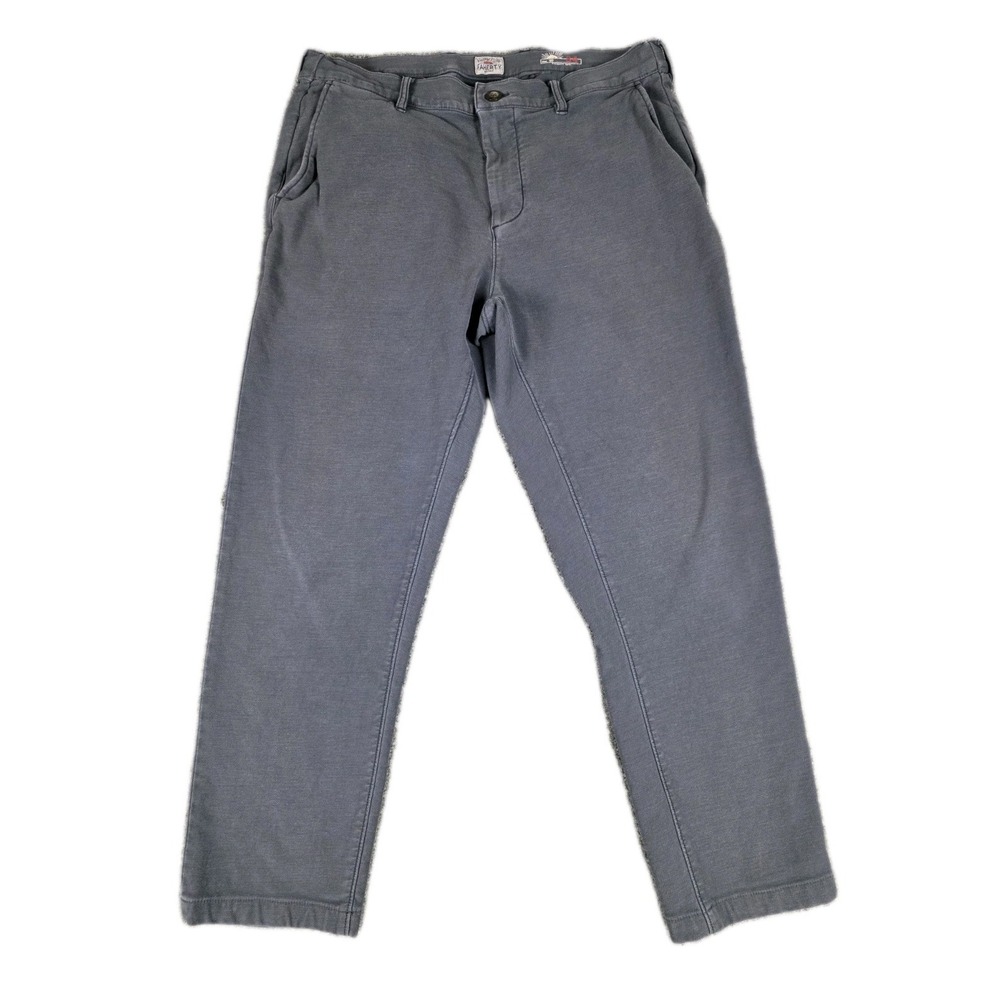 Faherty Jeans Mens 34 Blue 5-Pocket Stretch Twill Pants Casual Comfort Soft